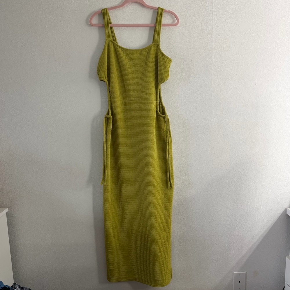 SHEIN Women’s Olive Green Cut Out Size Tank Top Maxi Dress Size XL
